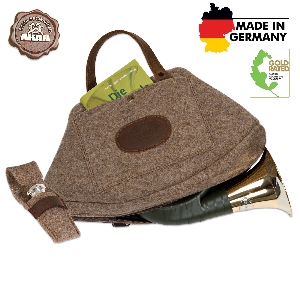 Corni da caccia per la tradizione venatoria von AKAH AKAH Wollfilz-Futteral für Fürst Pless-Horn 70763000