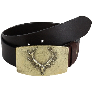 Accessori per la caccia e l'outdoor von AKAH HOUSE OF HUNTING Jagdgürtel Geweih aus Büffelleder 87656001