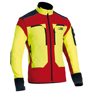 Giubbotti softshell per la caccia e l'outdoor von AKAH PSS X-treme Vario Stretchjacke gelb/rot 89963009