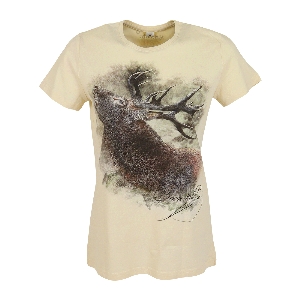 AKAH Camicie e magliette per esterni von AKAH ALMTRACHT T-Shirt Damen Hirsch, beige 83818008