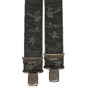Accessori per la caccia e l'outdoor von AKAH Hosenträger Jacquard Wildmotive oliv 87645000